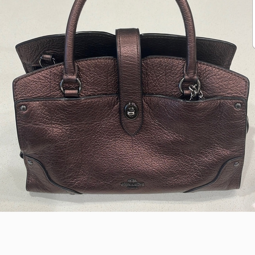 Coach Metallic Brown Leather Women's Bag